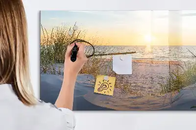 Magnetna suhobrisiva ploča motiv zalaska sunca na plaži