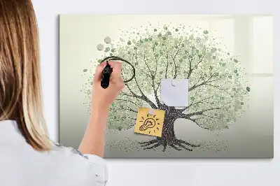 Magnetna ploča za pisanje motiv veliko drvo prirode