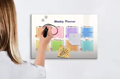 Magnetna ploča za pisanje tjedni planer