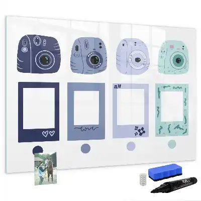Magnetna ploča za pisanje s polaroid okvirima