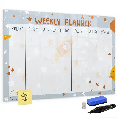 Magnetna ploča za pisanje tjedni planer