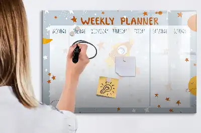 Magnetna ploča za pisanje tjedni planer