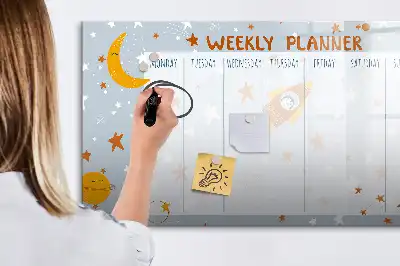 Magnetna ploča za pisanje tjedni planer