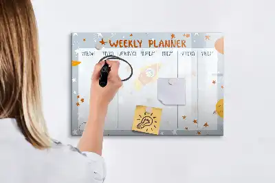 Magnetna ploča za pisanje tjedni planer
