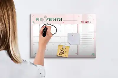 Magnetna suhobrisiva ploča dječji mjesečni planer
