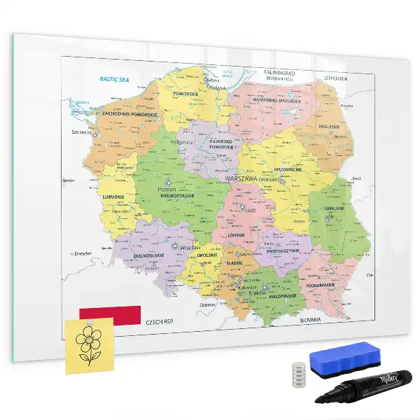 Karta Poljske magnetna ploča za pisanje