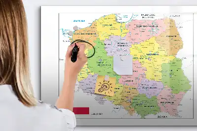 Karta Poljske magnetna ploča za pisanje
