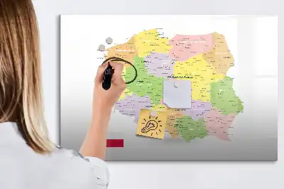 Magnetna suhobrisiva ploča karta Poljske