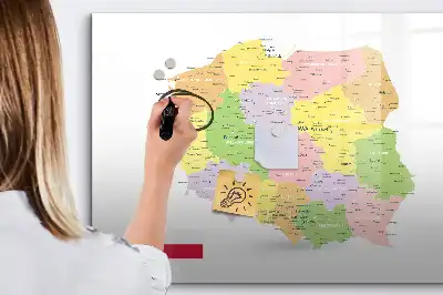 Magnetna suhobrisiva ploča karta Poljske