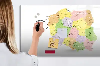 Magnetna suhobrisiva ploča karta Poljske