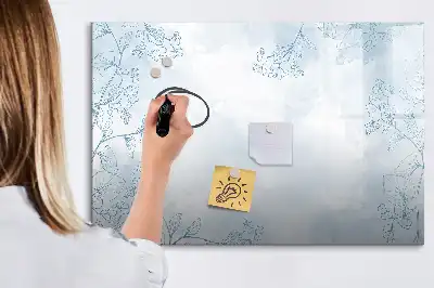 Magnetna suhobrisiva ploča motiv skica biljaka