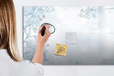 Magnetna suhobrisiva ploča motiv skica biljaka