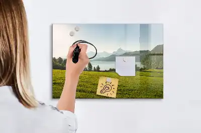 Magnetna ploča za pisanje motiv planina i ravnica