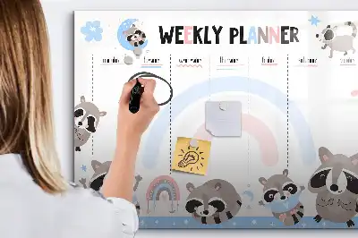 Magnetna suhobrisiva ploča tjedni planer za djecu