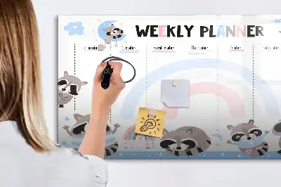Magnetna suhobrisiva ploča tjedni planer za djecu