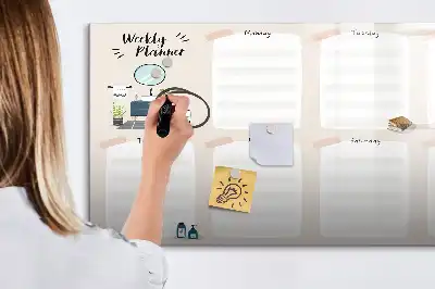Magnetna ploča za pisanje tjedni planer