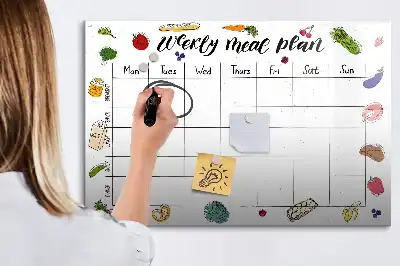 Magnetna suhobrisiva ploča tjedni planer obroka