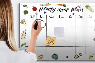 Magnetna suhobrisiva ploča tjedni planer obroka