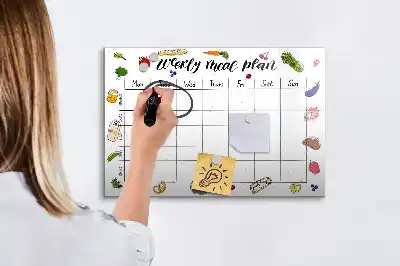Magnetna suhobrisiva ploča tjedni planer obroka