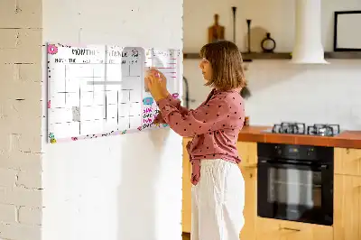 Magnetna suhobrisiva ploča mjesečni planer