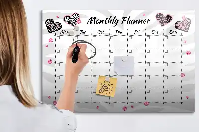Magnetna ploča za pisanje elegantan mjesečni planer