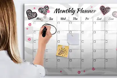 Magnetna ploča za pisanje elegantan mjesečni planer