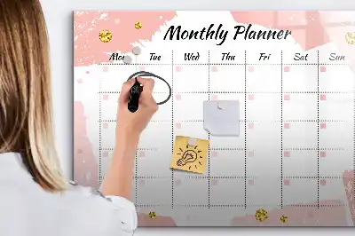 Magnetna suhobrisiva ploča mjesečni planer