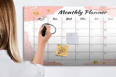 Magnetna suhobrisiva ploča mjesečni planer