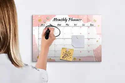 Magnetna suhobrisiva ploča mjesečni planer