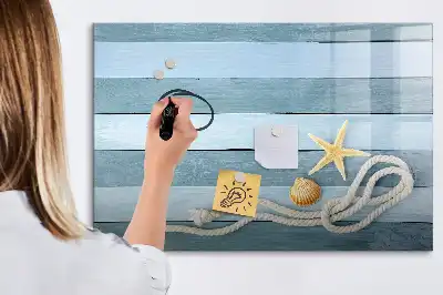 Magnetna suhobrisiva ploča s motivom dasaka s biljkama i školjkama