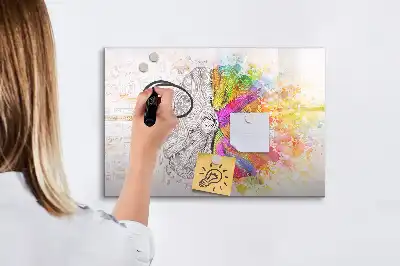 Magnetna ploča za pisanje motiva apstrakcije mozga