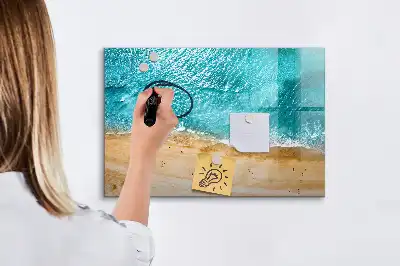 Magnetna ploča za pisanje motiva ljudi na plaži