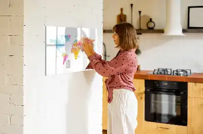 Magnetna ploča za pisanje akvarelna karta svijeta