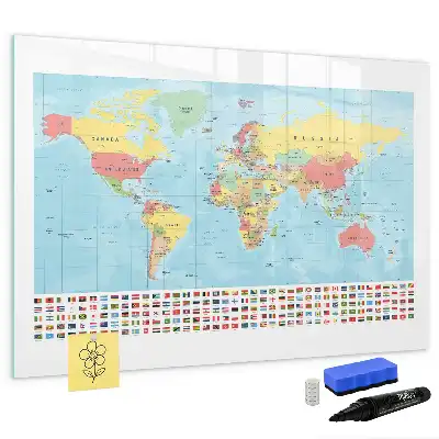 Magnetna suhobrisiva ploča geografska karta svijeta