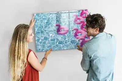 Flamingo na napuhavanje magnetna suhobrisiva ploča
