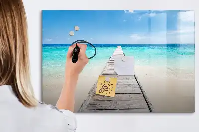 Magnetna ploča za pisanje motiv tropski otok