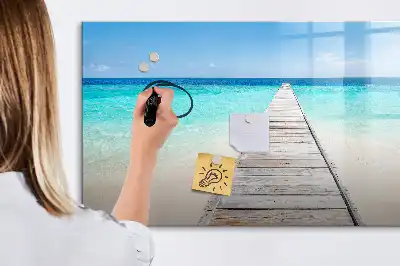 Magnetna ploča za pisanje motiv tropski otok