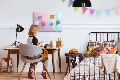 Magnetna ploča za pisanje s pastelnim uzorkom
