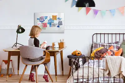 Magnetna ploča za pisanje motivi akvarelne karte svijeta