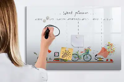 Tjedni planer magnetna suhobrisiva ploča