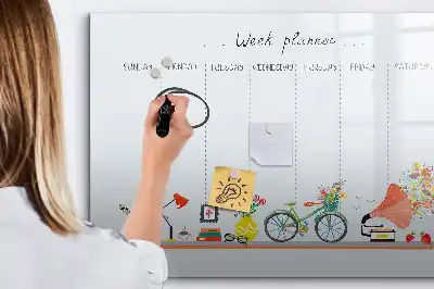 Tjedni planer magnetna suhobrisiva ploča