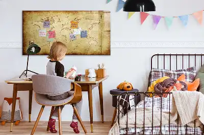 Magnetna ploča za pisanje stara karta svijeta