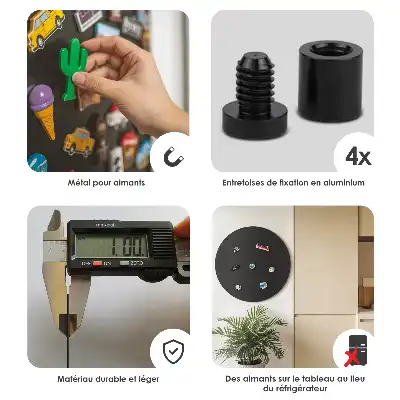 Magnetska ploča za magnete s putovanja okrugla crne boje