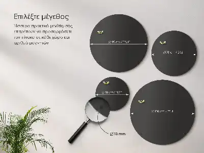 Magnetska ploča za magnete s putovanja okrugla crne boje