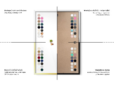 Magnetska ploča sa srebrnim okvirom Geometrijska 3D pozadina