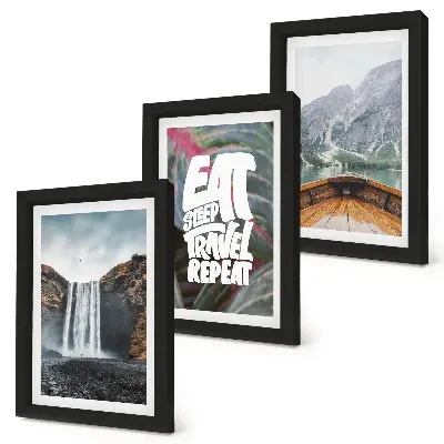 Zidna galerija slika s motivima vodopada, planina, putovanja, prirode, broda i vegetacije