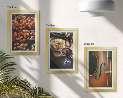 Zidna galerija slika Vintage romantično cvijeće, vino i violina
