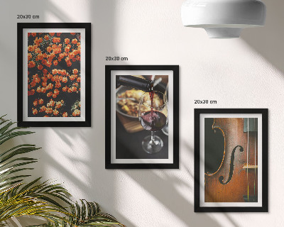 Zidna galerija slika Vintage romantično cvijeće, vino i violina