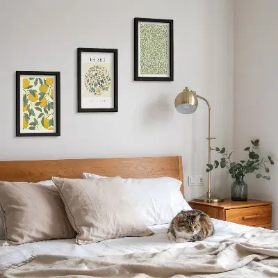 Zidna galerija slika s motivima limuna, bilja i lišća