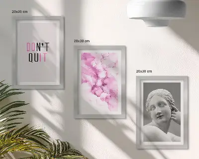 Set 3 slike u okviru apstrakcija akvarela s motivom drevne skulpture